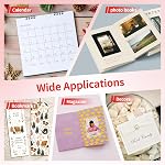 200Sheets Livre de la brochure Glossy Inkjet 37LB 140gsm Package en vrac mince double faces papier photo brillant pour magazine, Flyer, présentation, programme,Calendar Elygrap