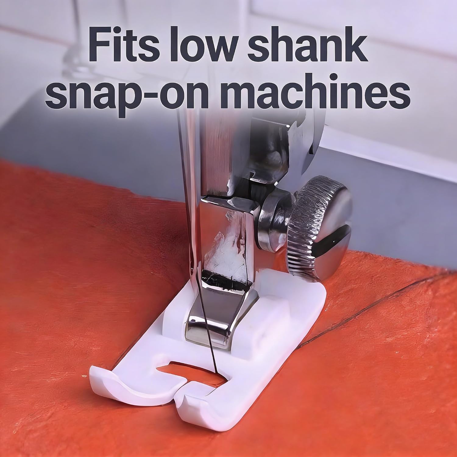 Non-Stick Sewing Machine Presser Foot - Fits All Low Shank Snap-On Singer, Brother, Babylock, Euro-Pro, Janome, Kenmore, White, Juki, New Home, Simplicity, Elna and More!