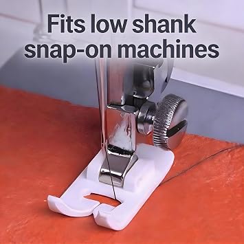 Non-Stick Sewing Machine Presser Foot - Fits All Low Shank Snap-On Singer, Brother, Babylock, Euro-Pro, Janome, Kenmore, White, Juki, New Home, Simplicity, Elna and More!