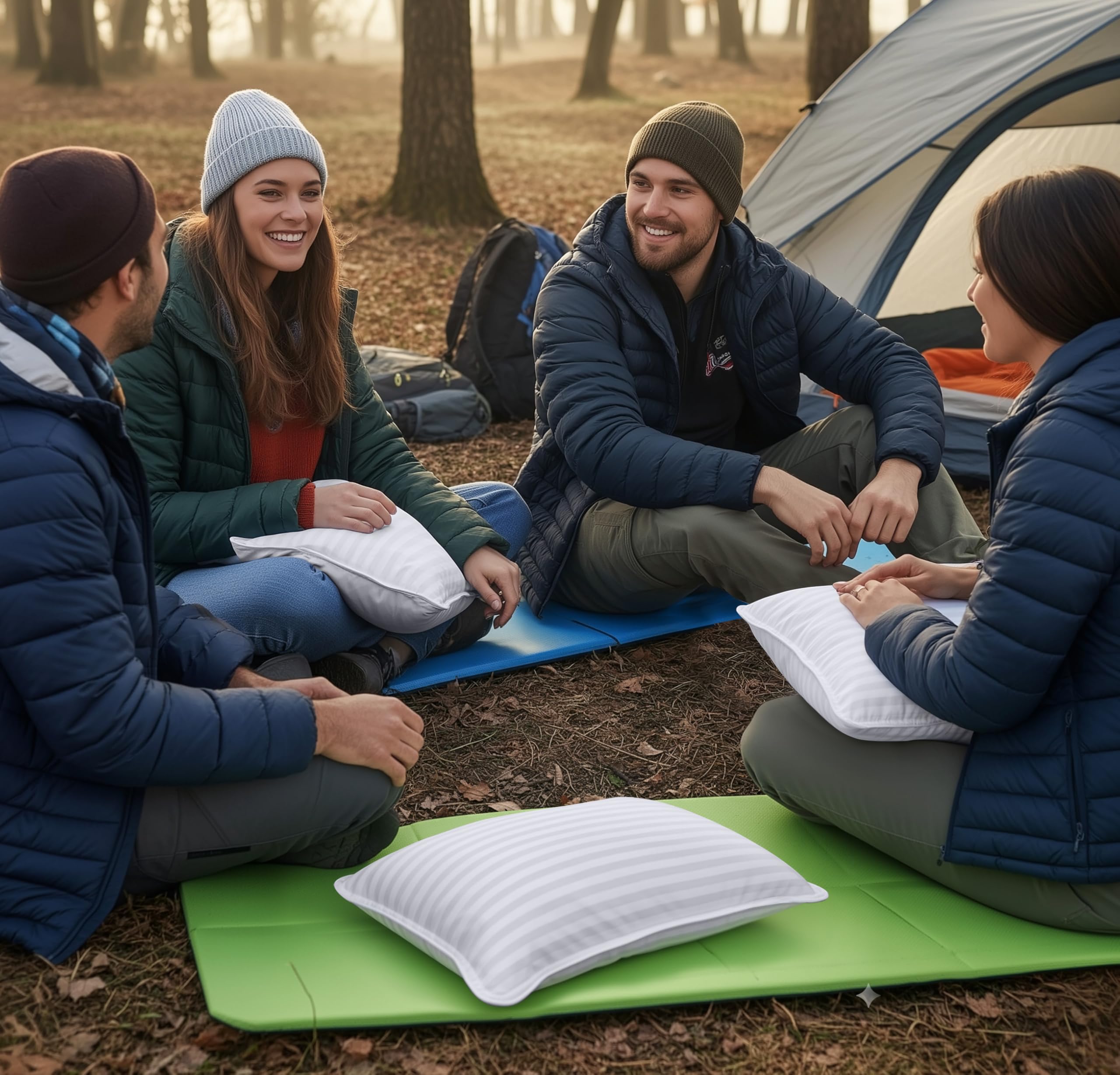 Utopia Bedding Travel Pillow for Airplane, Car and Toddlers (White, 2 Pack), Neck Support for Travelling, Down Alternative Filling, Compact Camping Pillow for Backpacking & Hiking (12x20) (2, 12x20)