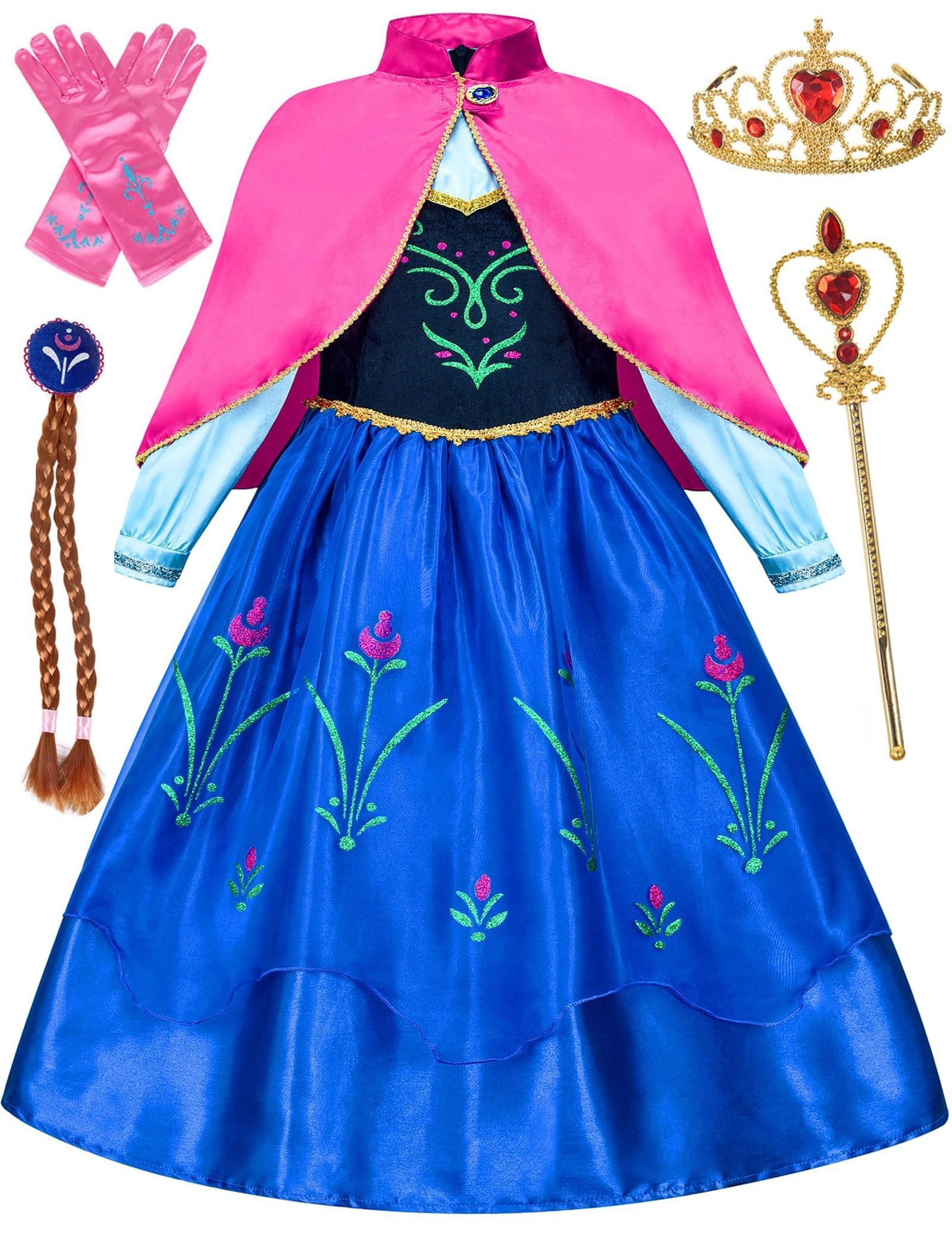 Avady Princess Dress for Girls Princess Costumes Kids Cosplay Dress Up