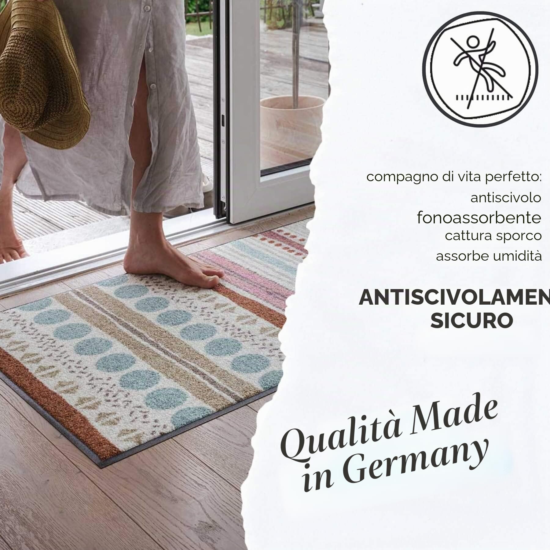 Salonloewe Zerbino lavabile, per parcheggio scarpe, antracite, 30 x 100 cm, tappetino da ingresso sottile, tinta unita