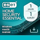 ESET HOME Security Essential 2026 | 1 Gerät | 1 Jahr | inklusive Firewall, Sicheres Banking & Surfen, Mikrofonkontrolle & Webcam-Schutz| Windows oder macOS | Aktivierungscode per E-Mail Essential 1 Gerät 1 Jahr