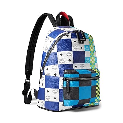 MCM Stark Checkerboard Vi Backpack Medium MT Backpack Bags, Leather