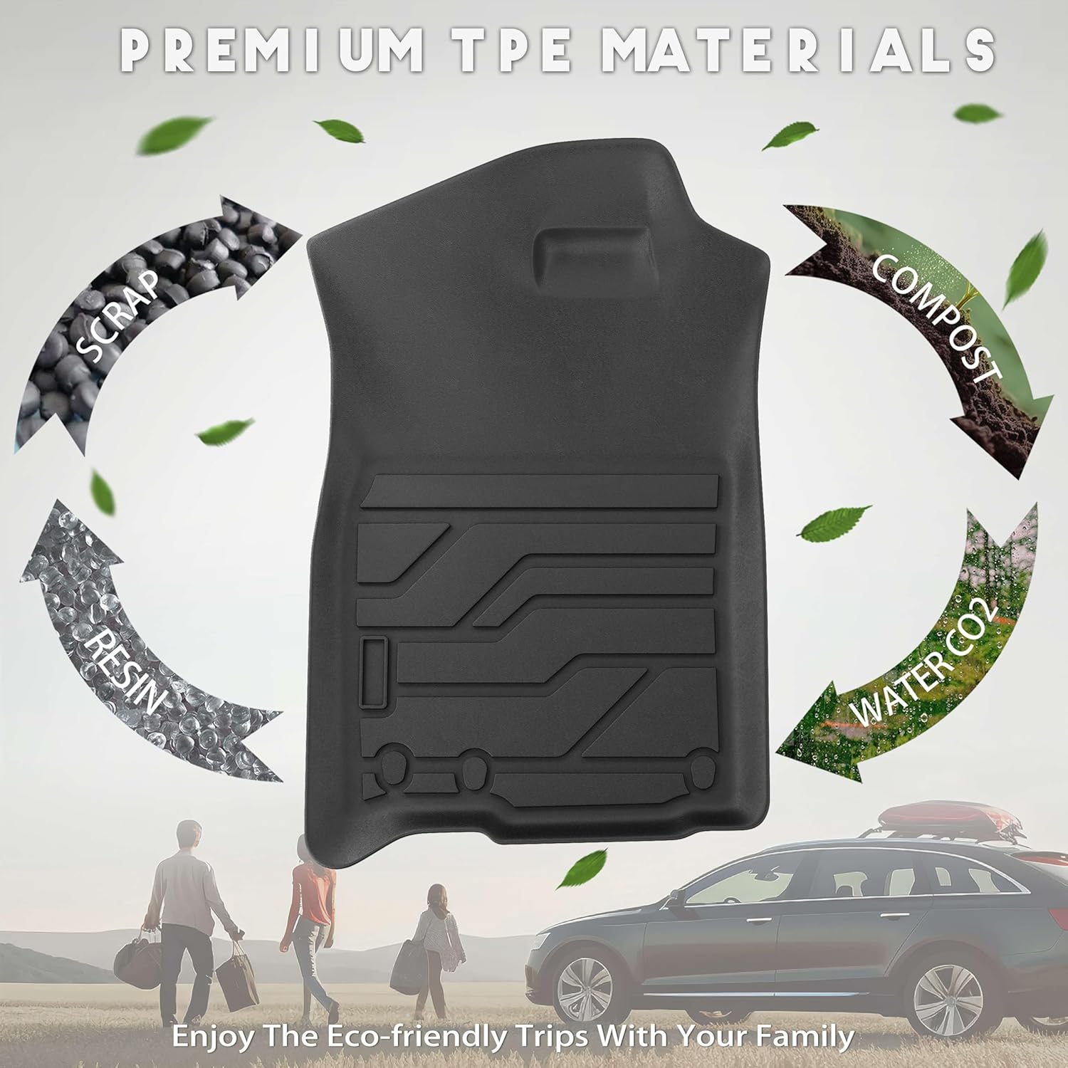 KARPAL Floor Mats for Ram 1500 Crew Cab 2002-2008(Quad Cab), 2500/3500 Crew Cab 2003-2009(Quad/Extended Cab), All Weather TPE Floor Liners 1st & 2nd Row Car Mats, Ram Accessories - Image 8