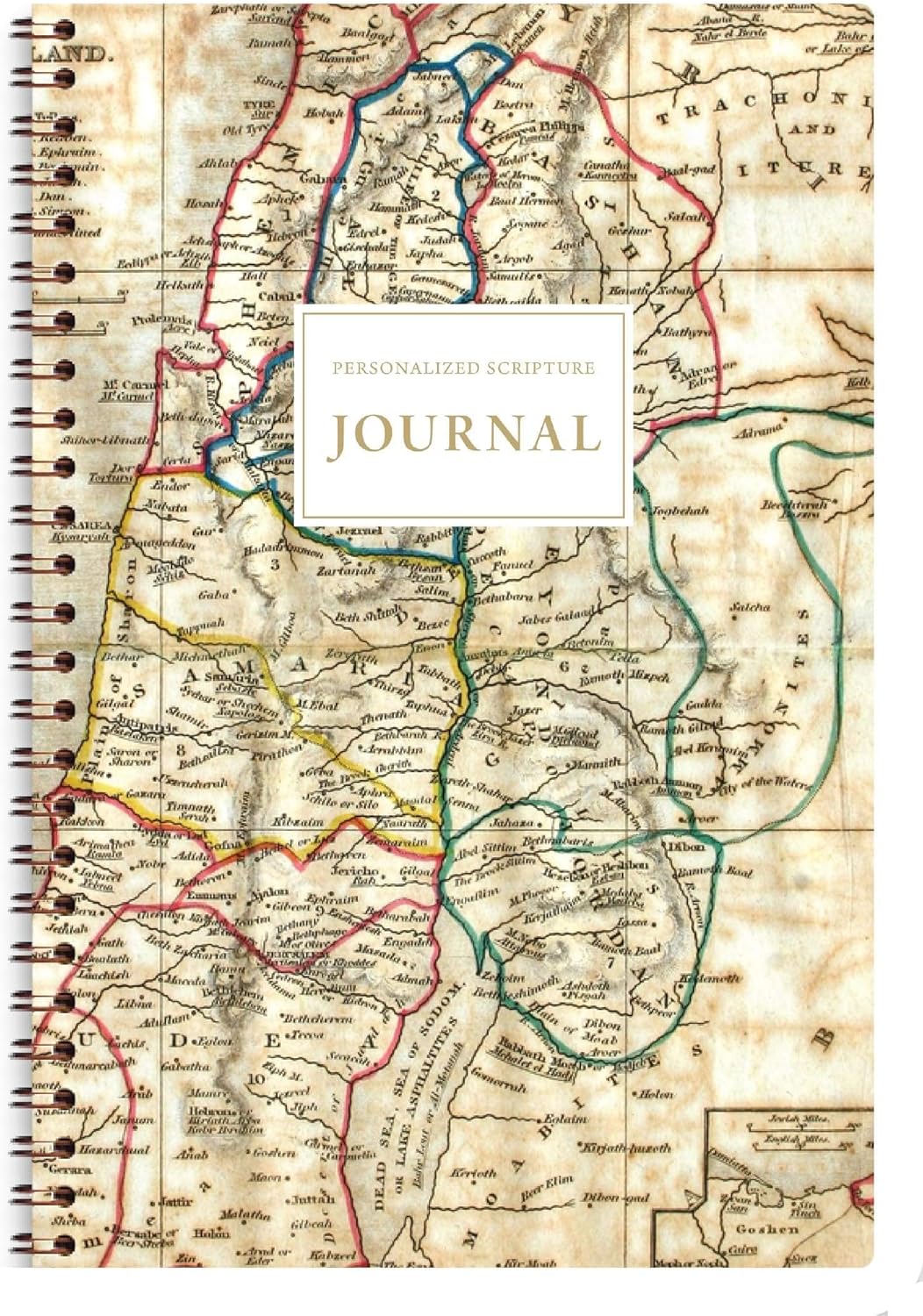 Paper Sunday Men's Personalized Scripture Journal - Daily Devotional Custom Bible Journal (Holy Land)