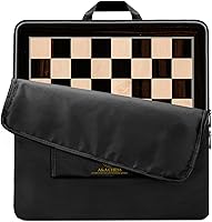 Vista 22 de A&A Tablero de Ajedrez Profesional de Madera de Torneo de 21.25"/Madera de Ébano e Incrustaciones de Arce / Cuadrados de 2.25" con Notación