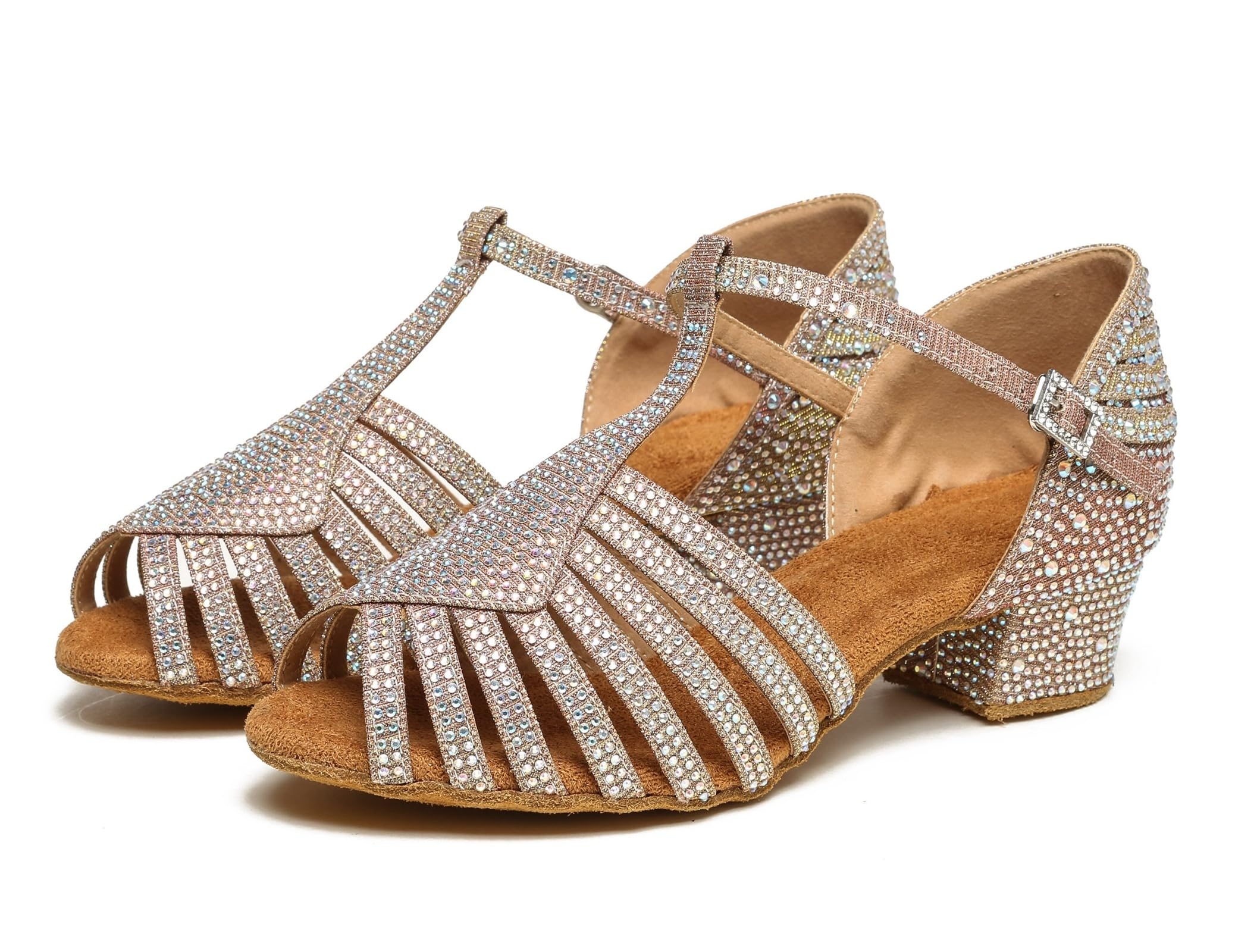 Zapatos Baile Salon Mujer Tacon bajo Boda Fiesta Sandalias