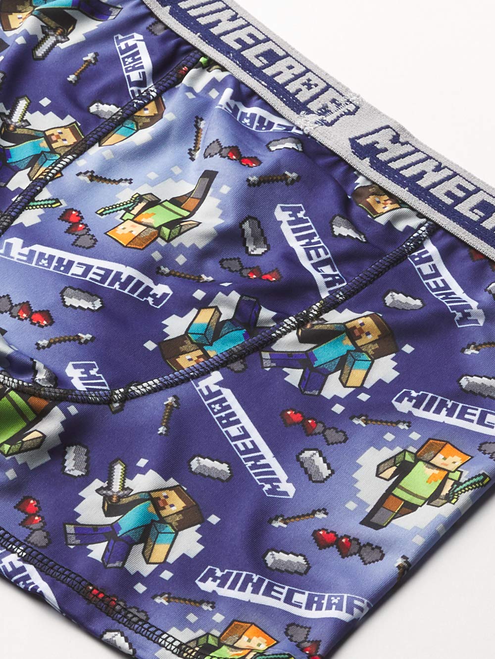 Minecraft Boys' Ultimate Gamer Athletic Boxer Briefs, 7 Soft Pairs with Coolcraft Tech Sizes 4-12