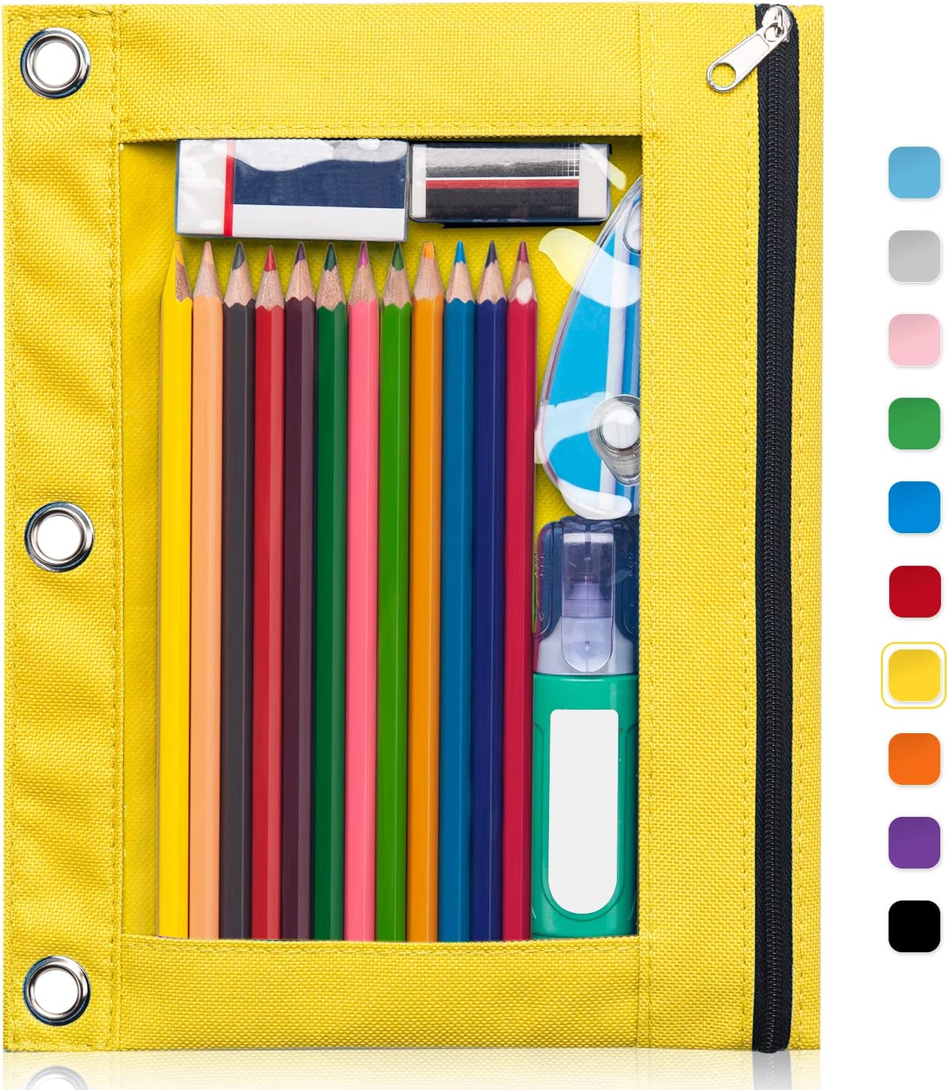 Forvencer Zippered Pencil Pouches for 3 Ring Binder, 2