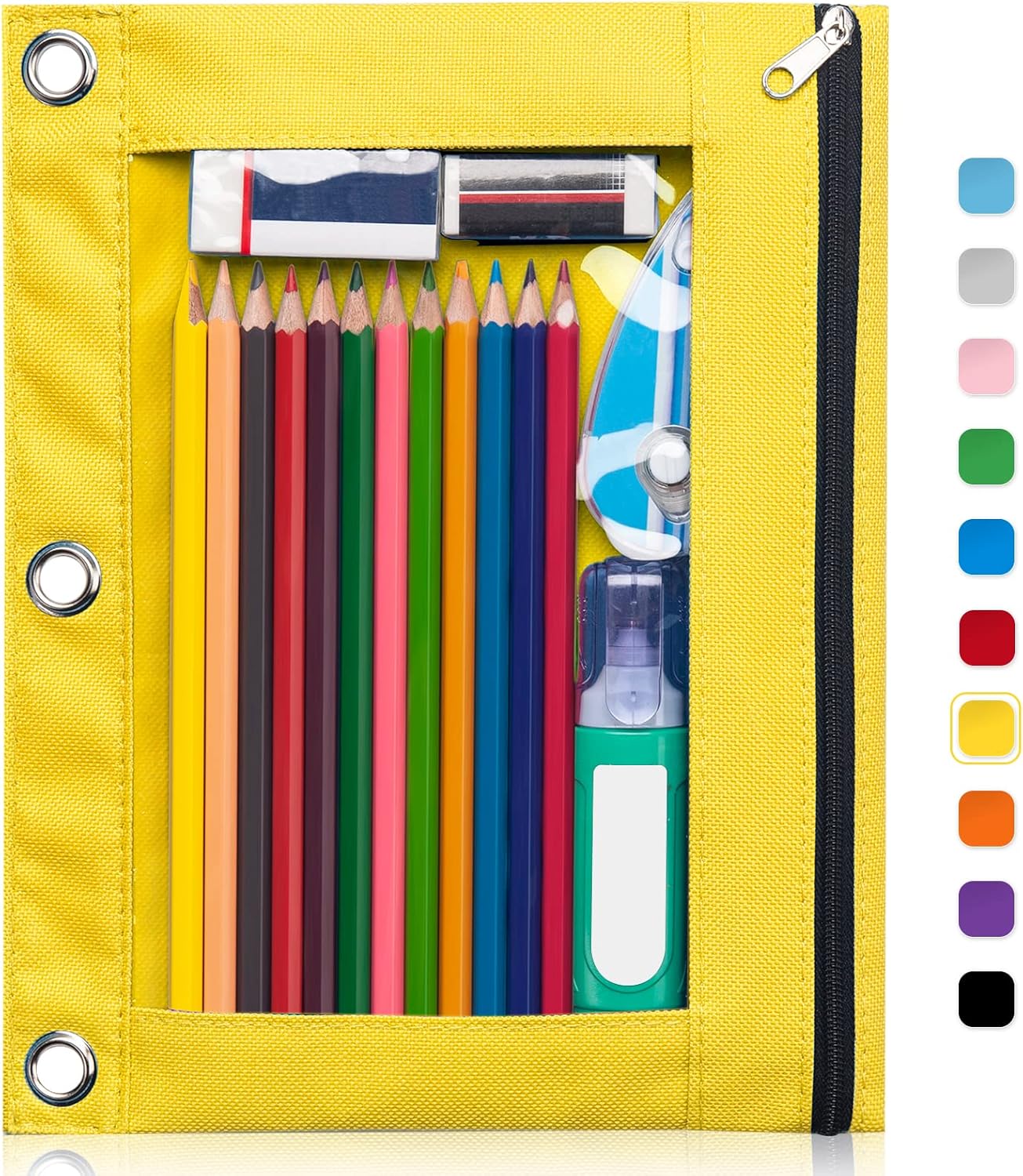 Forvencer Pencil Pouch for 3 Ring Binder, Binder Pencil