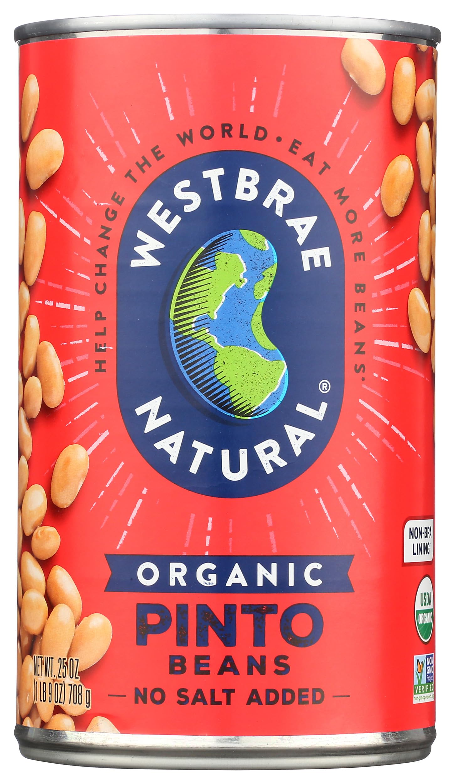 Westbrae Organic Pinto Beans-25 oz