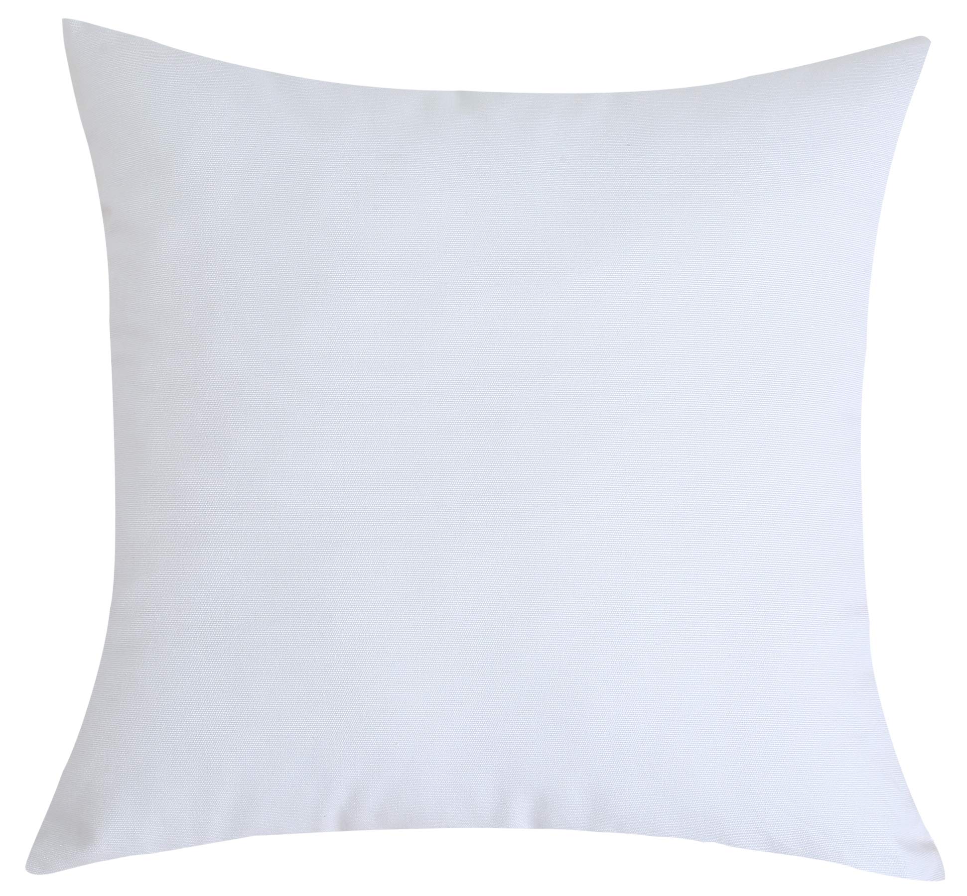 TangDepot Handmade Decorative Solid 100% Cotton Canvas Throw Pillow Cover/Pillowcase - (18" x18" , White, 1 Count (Pack of 1))