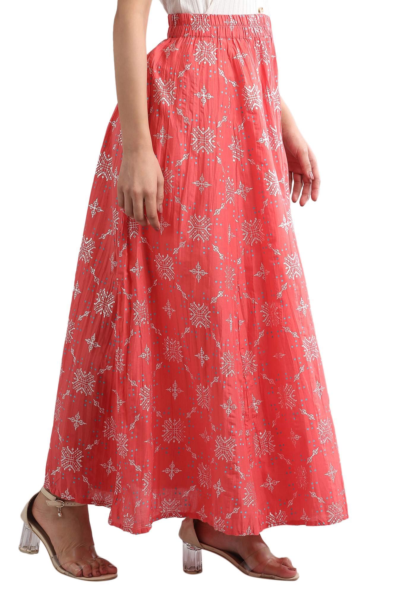 Aurelia Women's Cotton Skirt Bottom (20FEA60126-501766_Pink_X-Large) 3