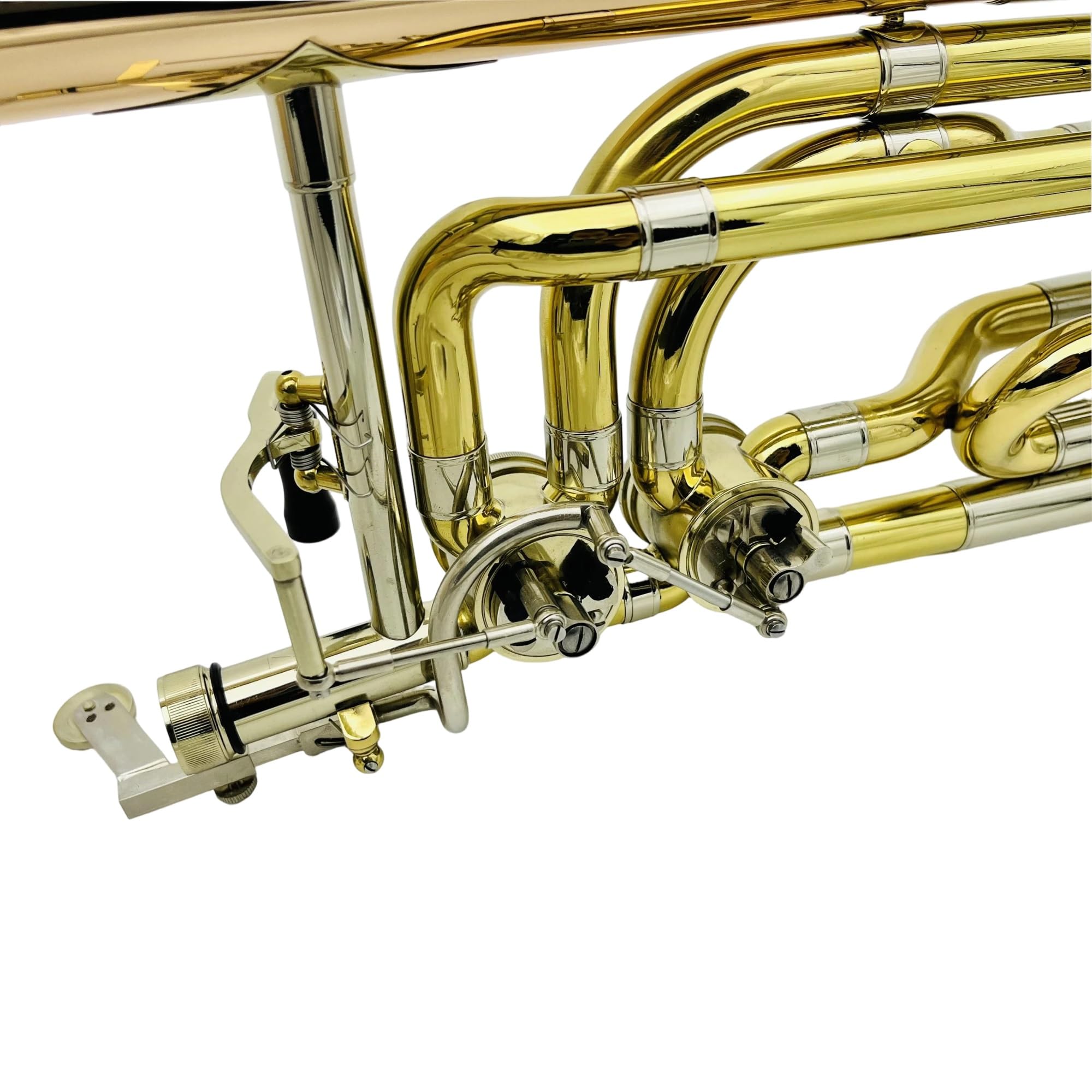 Lekki puzon Puzon basowy mosiężny dwukolorowy podwójny tłok profesjonalny instrument muzyczny z futerałem