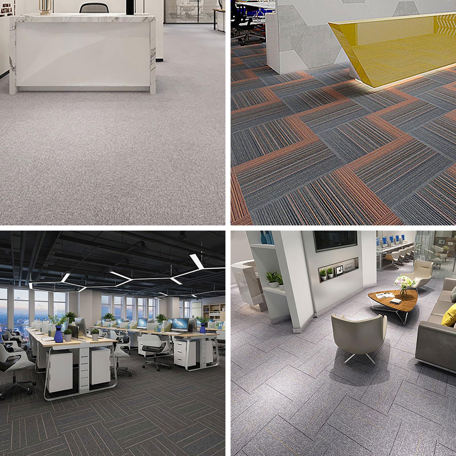 4 StückTeppich Bodenbelag Selbstklebend,Teppichfliesen Selbstliegend,Weicher,Abziehen Aufkleben,einfacher DIY-Austausch,für Wohnzimmer Schlafzimmer Teppich Bodenbelag Flur Treppen,50*50cm