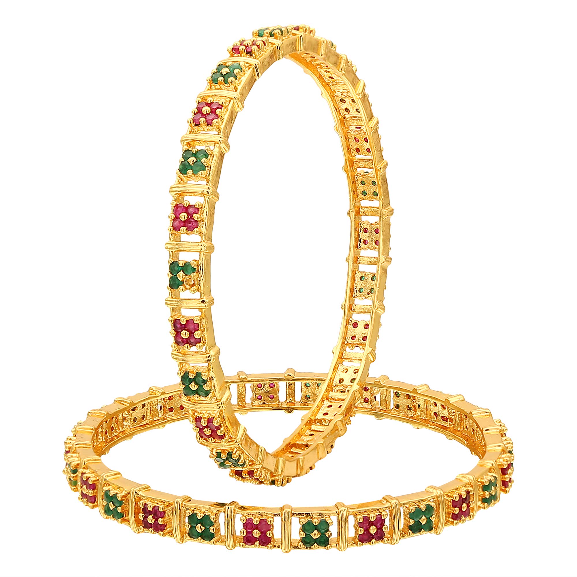 Sasitrends American Diamond CZ Micro Gold Plated Traditional Bangles for Women & Girls… (B07RQDMSDX) Amazon Price History, Amazon Price Tracker