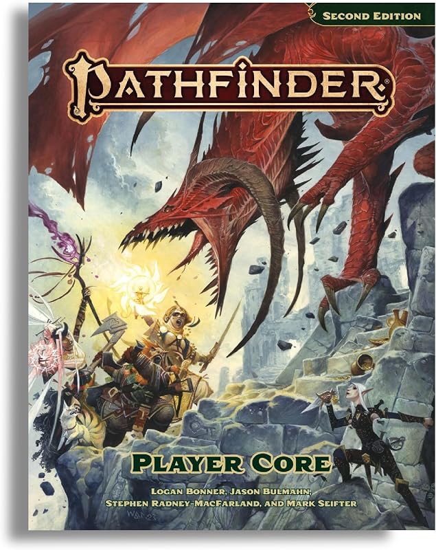 Pathfinder Player Core Edición de bolsillo | Libro de reglas de tapa blanda Remaster de segunda edición para juegos de rol de mesa, guía de creación de personajes portátil de 6,7" x 8,4"
