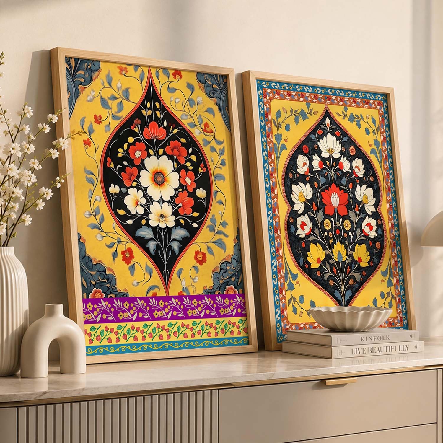 Madhubani Wall Art Paintings - Indian Home Decor -13