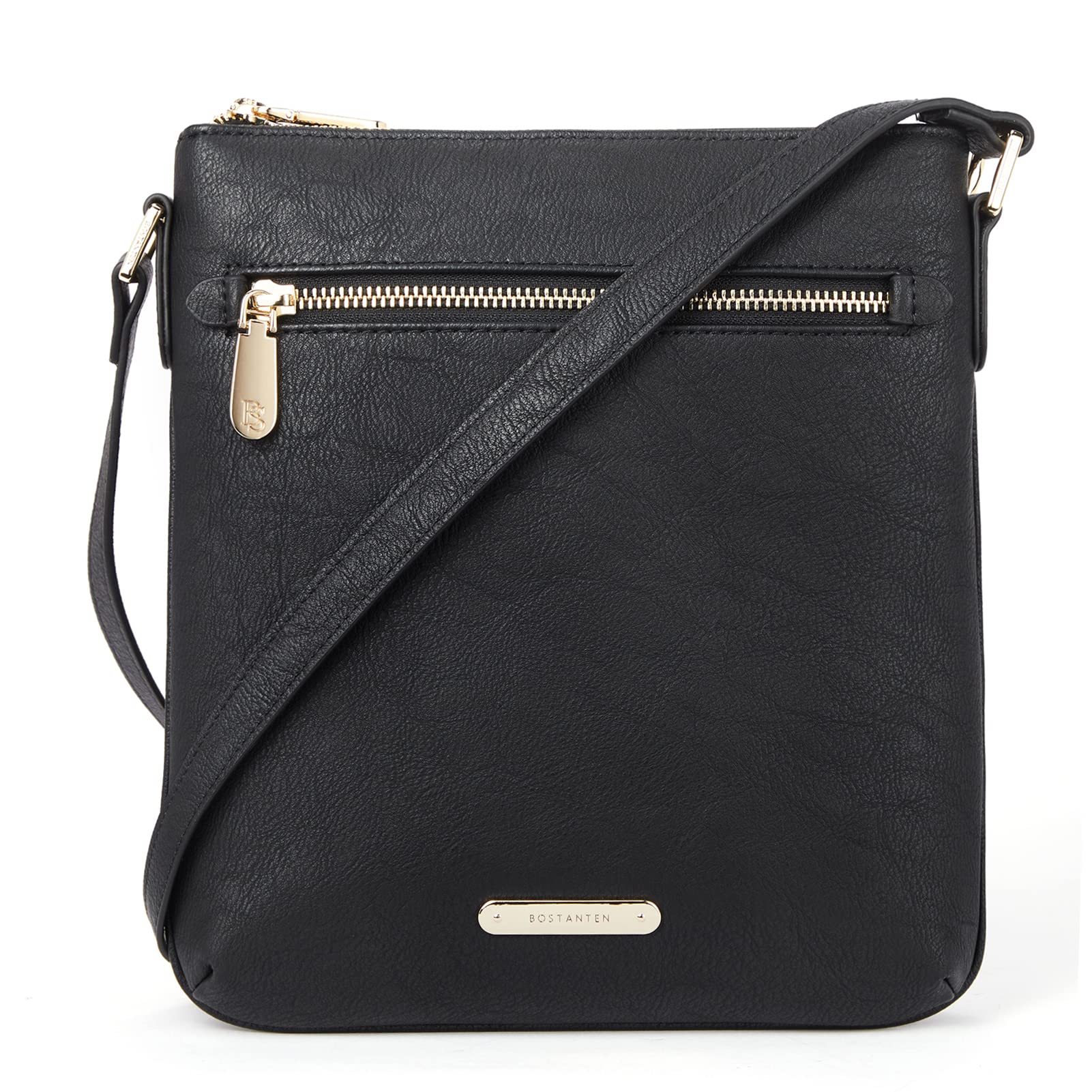 BOSTANTEN Crossbody Bags for Women Trendy Leather Designer Cell Phone Multi Pocket Cross Body Purses Shoulder Handbag Ladies