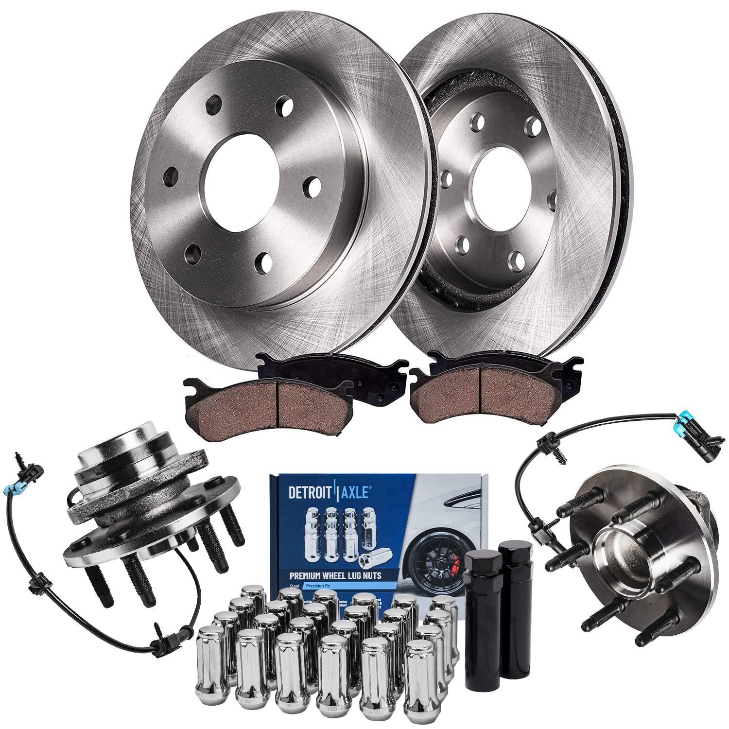 Detroit Axle - 2WD Front Brake Kit for Silverado Sierra Yukon XL Suburban