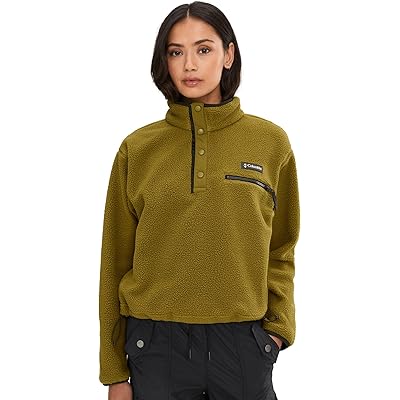 Columbia Helvetia II Cropped 1/2 Snap Fleece mossy green/mossy green/greenscape