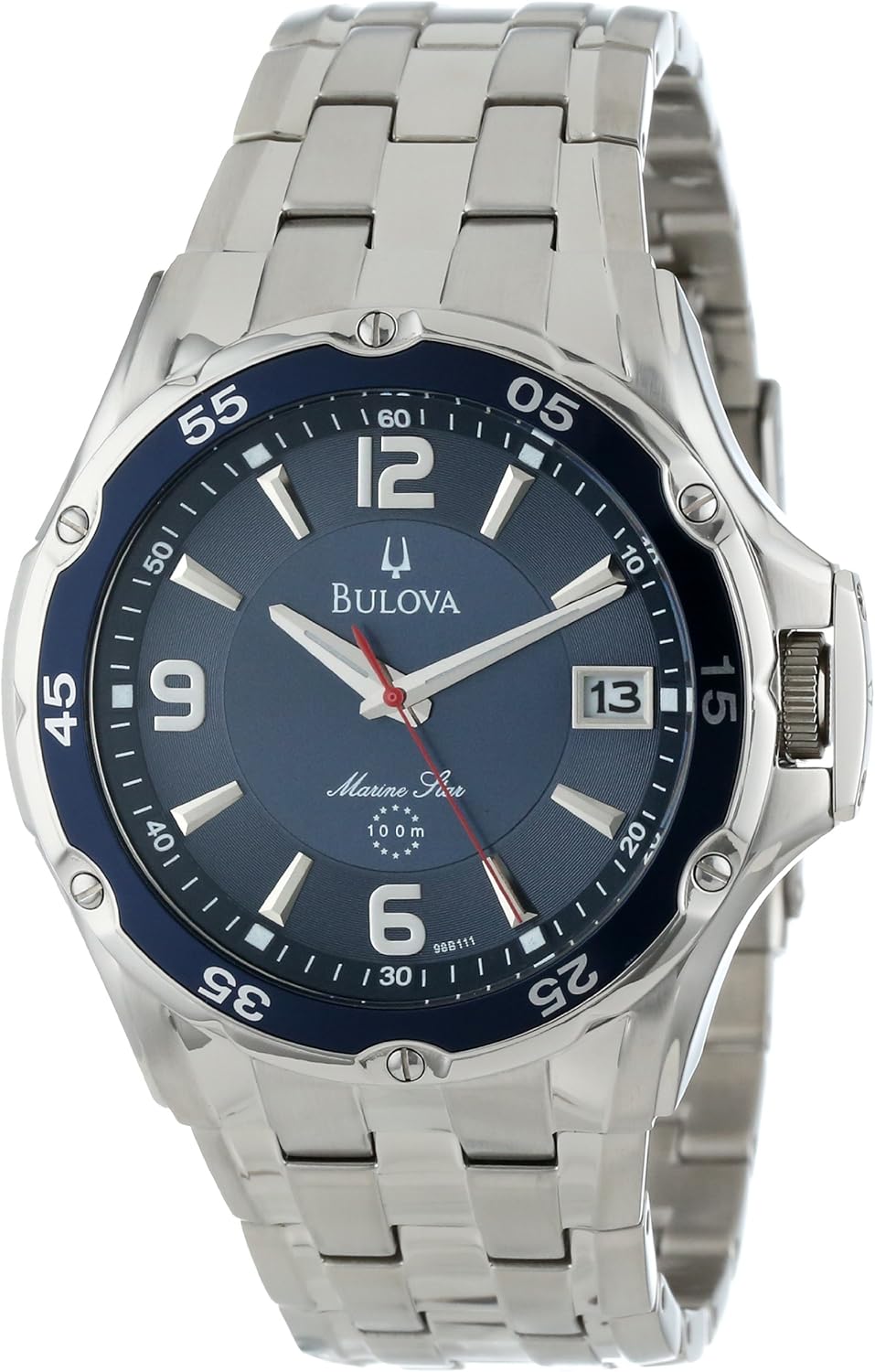 Bulova Men's 98B111 Marine Star Stainless Steel Bracelet Blue Dial
