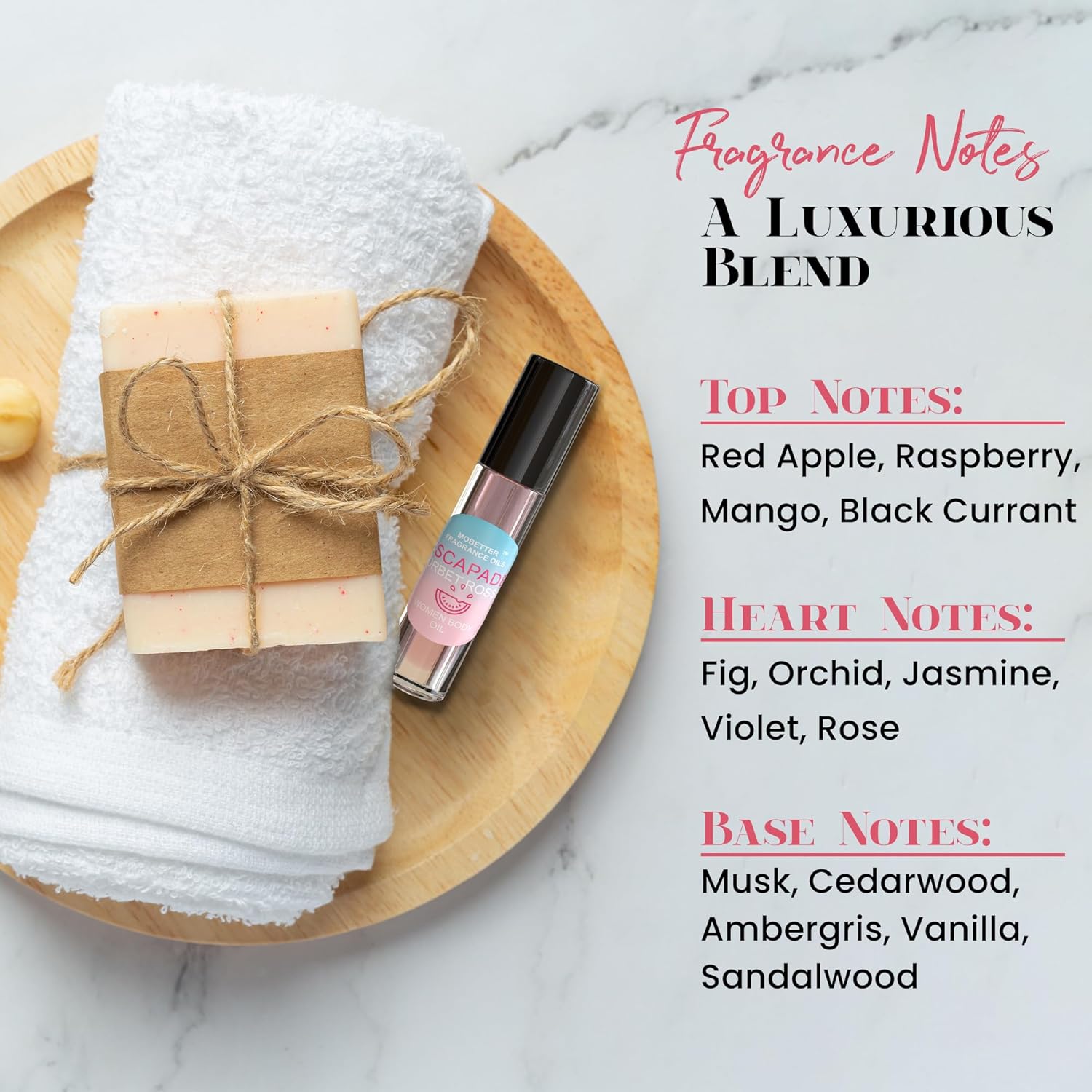 MOBETTER FRAGRANCE OILS Escapade Sorbet Rosso Women perfume Body Oil 10ML - Image 5