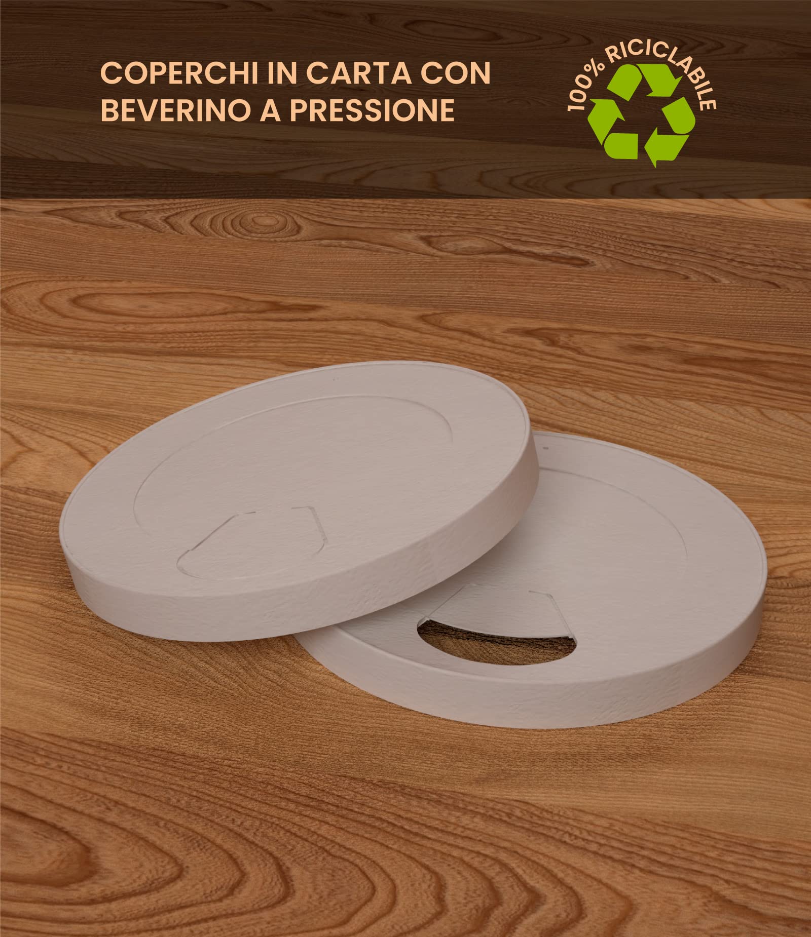 400 Kaffeebecher aus Papier, 360 ml, mit Deckel aus Papier, heiße und kalte Getränke, Tee-Infusionen, Wasser, Cappuccino sind umweltfreundlich, biologisch abbaubar, farbige Einwegbecher + 400 Deckel