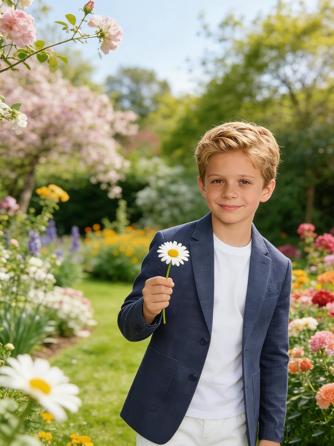 Boys Linen Blazer Lightweight Summer Kids Blazers for Boys Teens Causal Sport Coat Boy Solid Wedding Jacket