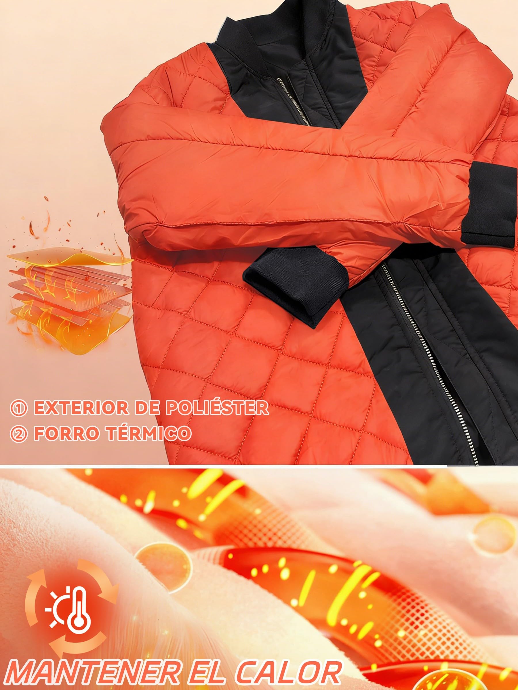 KEFITEVD Hommes Bombardier D'hiver Vestes De Baseball Veste Chaude Cargo Veste Coupe Vent Militaire Manteaux Avec Des Poches De Fermeture Éclair