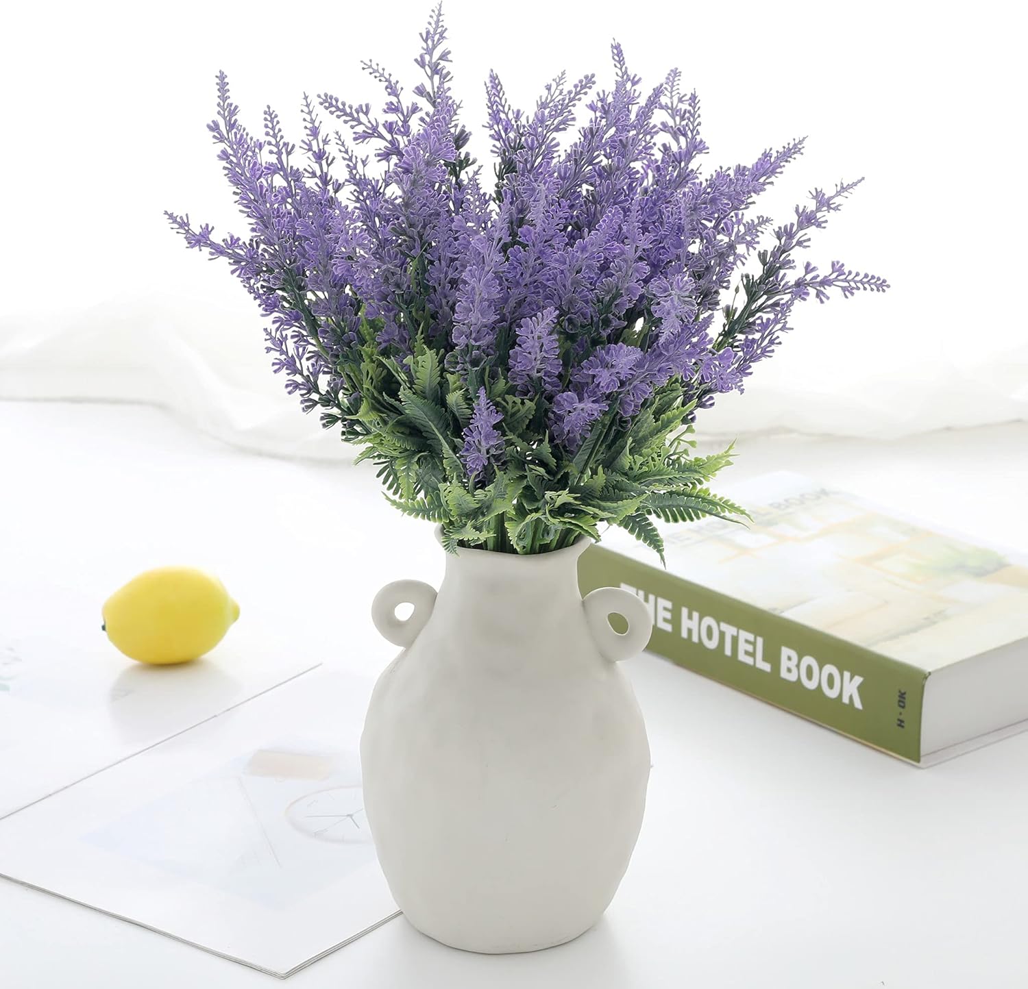 Grand Verde Lavender Artificial Flowers Bulk Stems Faux Purple Plants Real-Touch Bouquets DIY Home Decoration, 8pcs - Image 5
