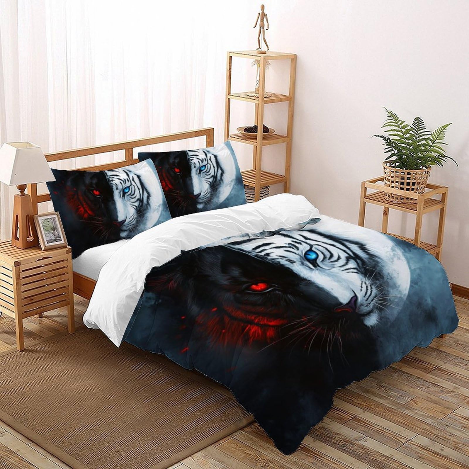 Housse de couette 3D enfants 220x240 cm avec 2 taies d'oreiller lit king