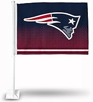 Vista 41 de Rico Industries NFL Double Sided Car Flag - 16" x 19" - Strong Pole That Hooks onto Car/Truck/Automobile