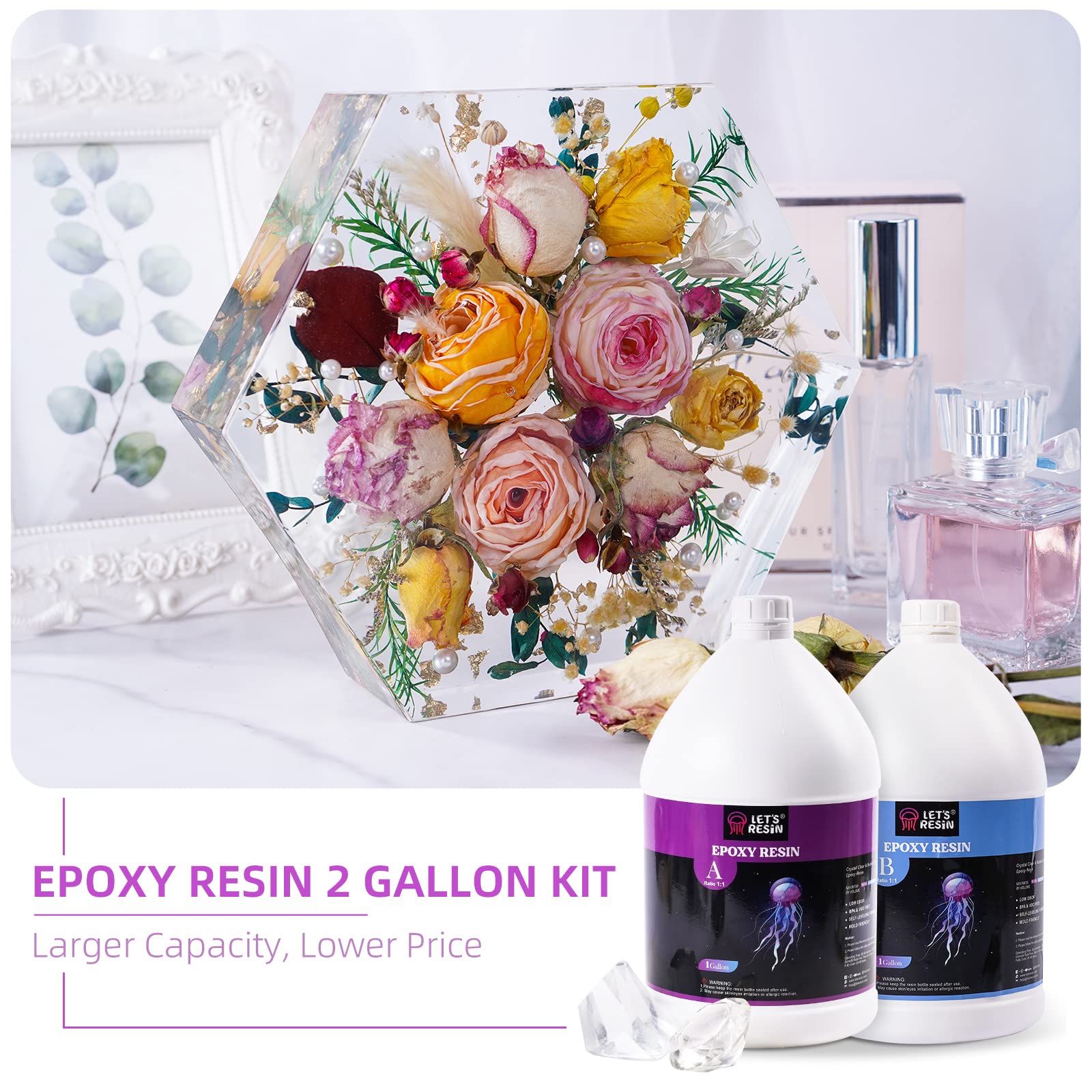 Buy LET'S RESIN Epoxy Resin 2 Gallon Kit, Deep Pour Epoxy Resin Kit