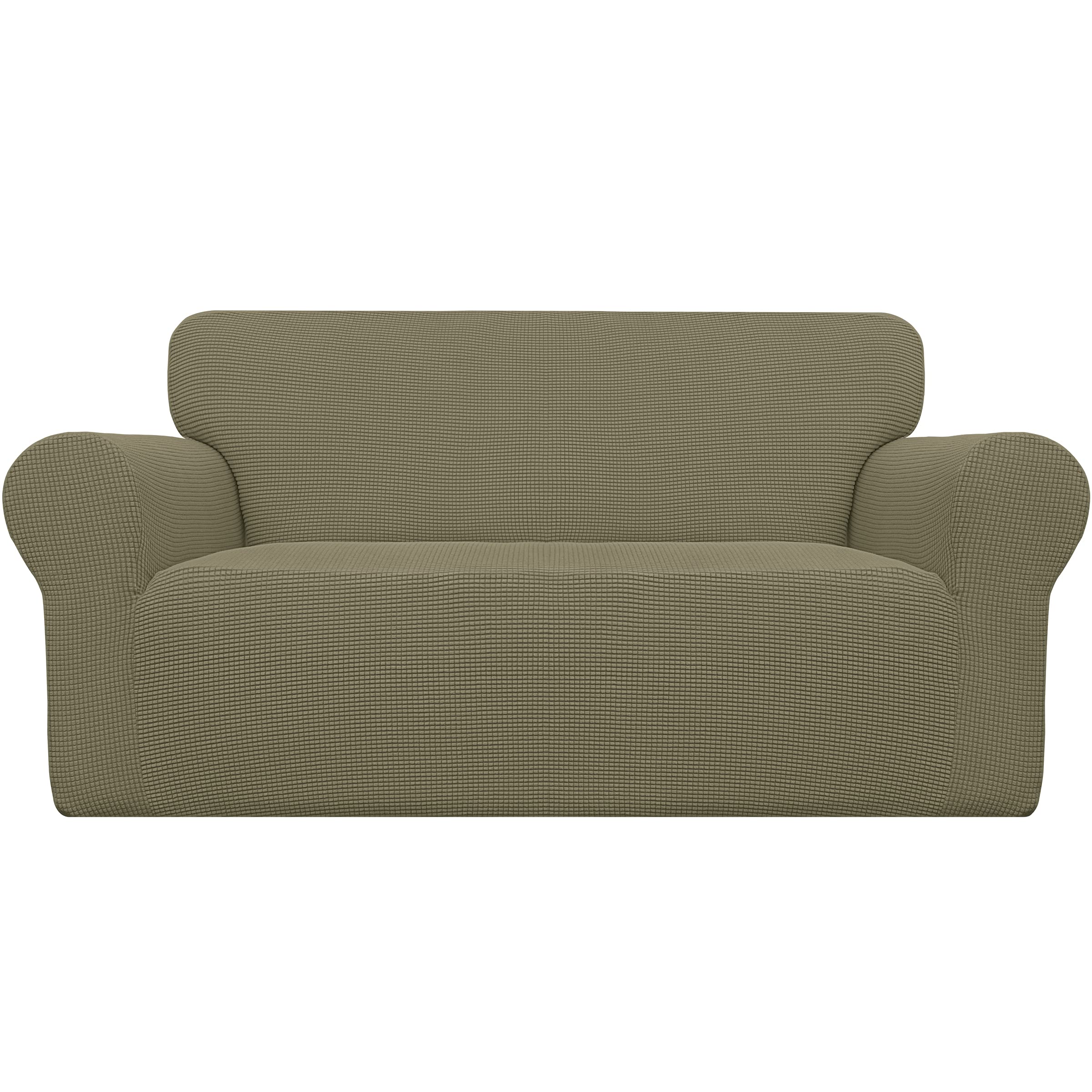 Easy-Going Stretch Loveseat Couch Covers Washable Khaki