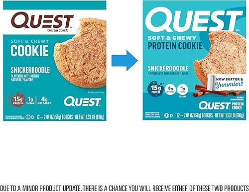 Vista 2 de Galleta de proteínas Quest Nutrition, aptas para la dieta Keto, rica en proteínas, baja en carbohidratos, sin soja.