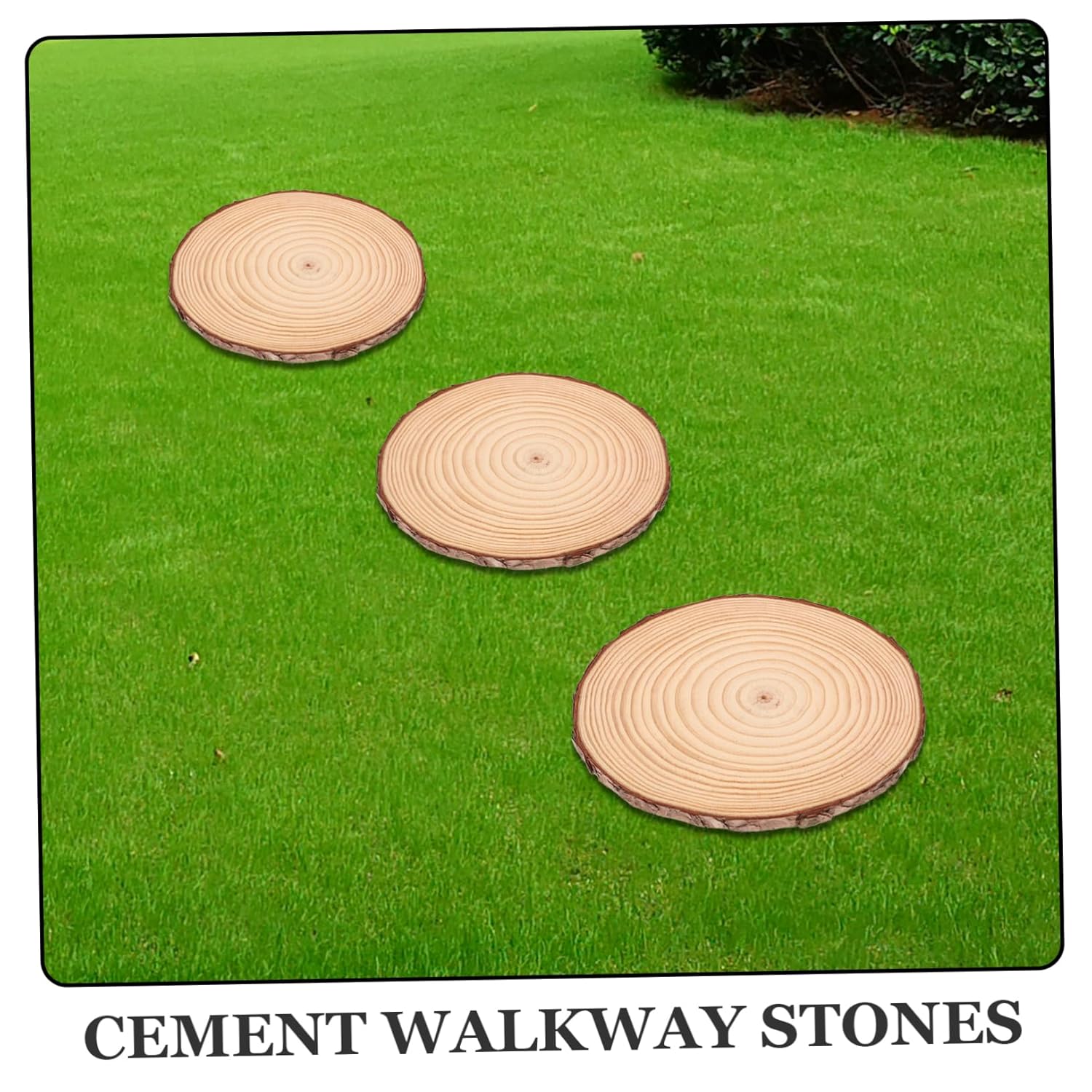 POPETPOP 3pcs Elegant Garden Stepping Stones Outdoor Walkway for Garden Decorative Wood
