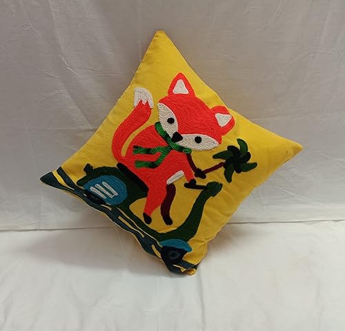 Miniatura 2 de Indio hecho a mano de lana bordada Suzani fundas de almohada Rangoli hogar sala decoración arte alta moda sofá