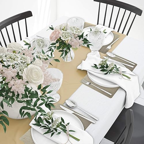 Miniatura 5 de Decozen Juego de 8 manteles individuales para mesa de centro de comedor, resistentes a los arañazos, a las manchas de calor, antideslizantes, para