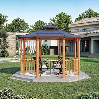 10 Pond Gazebo Ideas for Peaceful Garden Views 101 EROMMY 14.5' x 14.5' Gazebo, Outdoor Octagon Gazebo with Polycarbonate D...