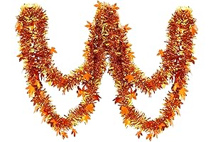 KIMOBER Thanksgiving Tinsel Garland