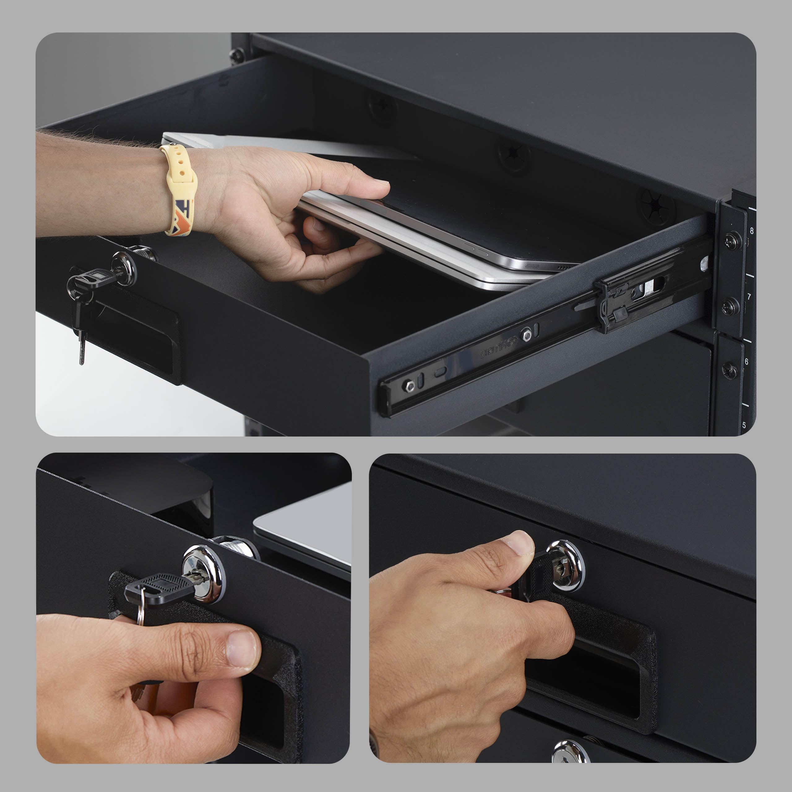 StarTech Tiroir 2U, Montable en Rack 19", pour Équipement AV et Réseau