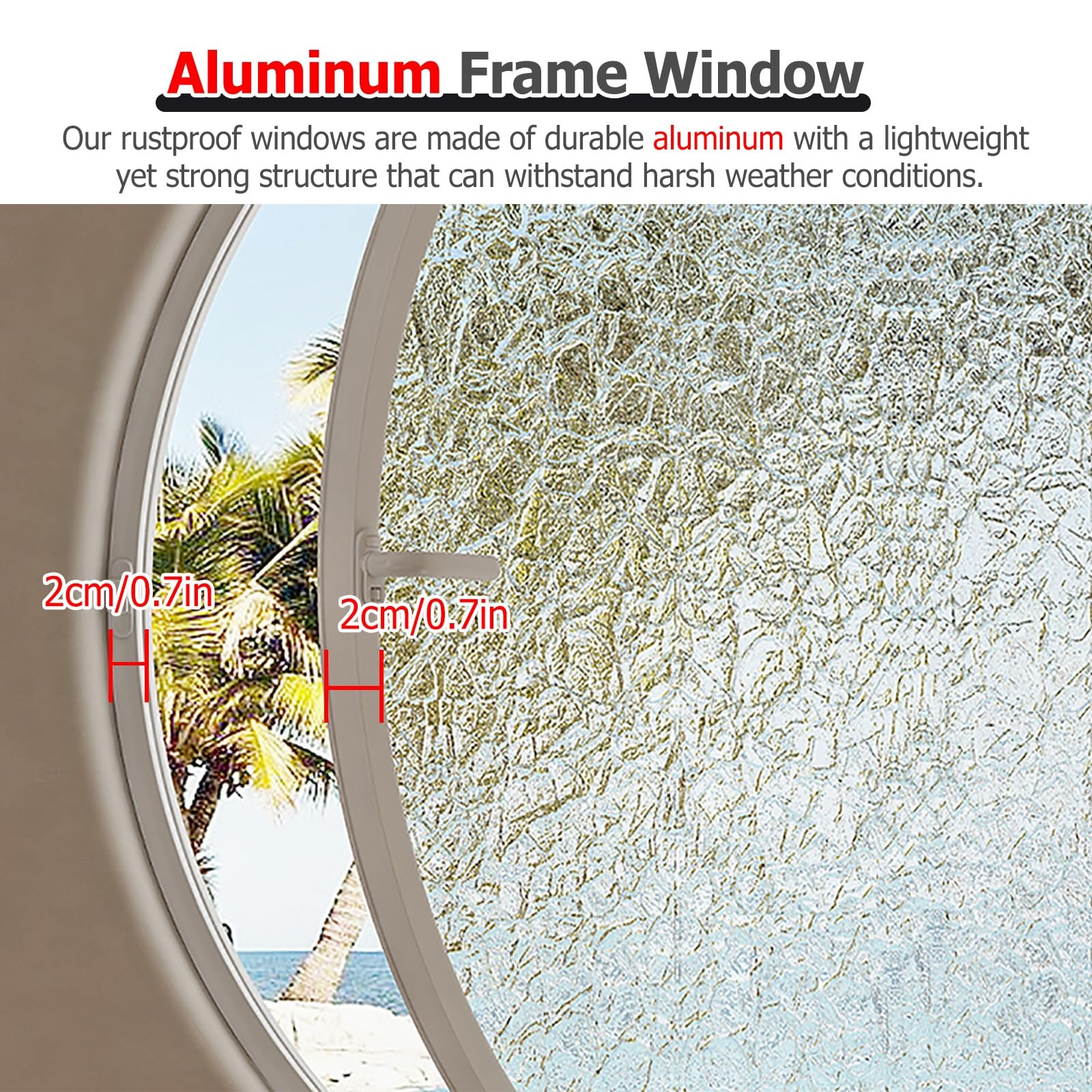 Schiebefenster Aus Aluminium | 5mm Gehärtetes Glas | Flächenbündig Für Keller & Dachboden