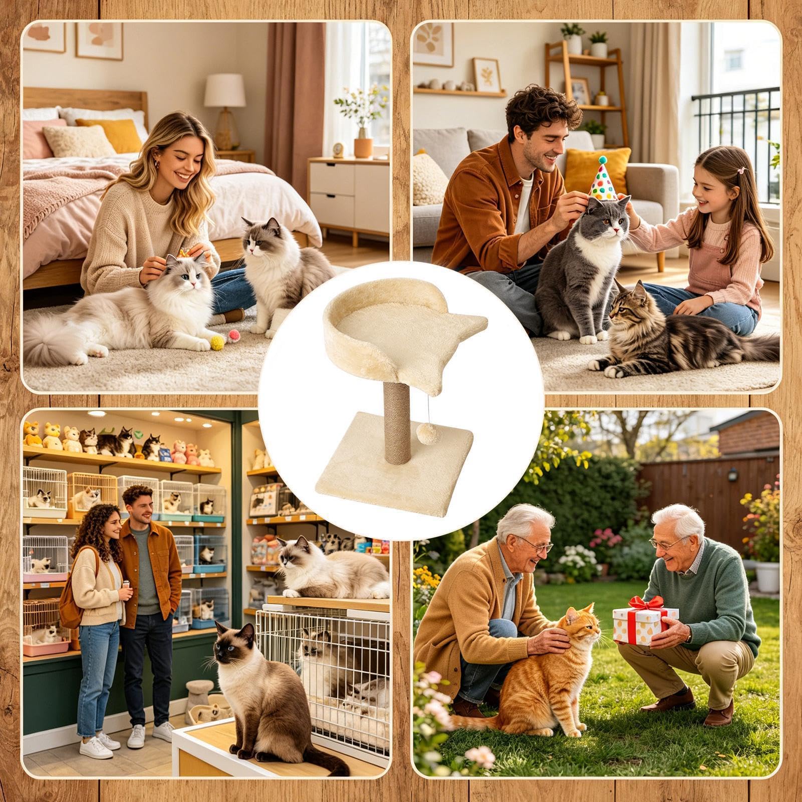 Rascador Gatos juguetes interactivos altos autoacicaladores con bola de | Rascadores de interior para gatos Para Muebles, Suelo, Ejercicio, Enriquecimiento, Juego Y Afilado De Garras De In
