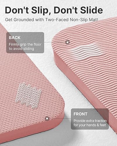 Miniatura 4 de YOTTOY Tapete de yoga extra grueso (12 pulgada), tapete profesional de TPE para ejercicio, tapete de entrenamiento antideslizante para yoga,