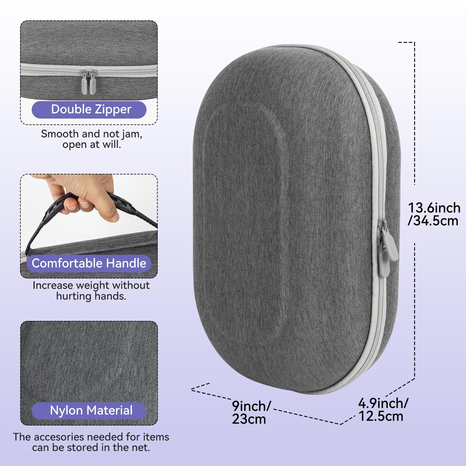 Olycism Carrying Case Compatible with Meta Quest 3/3S Portable Travel Bag Eva Bag for Oculus Quest 3S Waterproof and Shockproof Protective Case for Quest 3/3S Handbag for Travel and Home Storage - Image 4