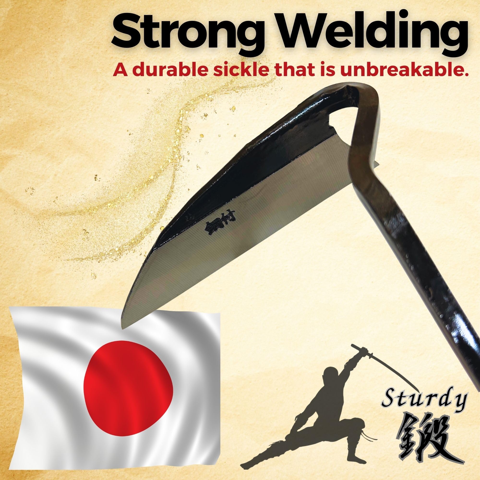 Amazon.com : UPB Japan Japanese Hand Hoe Nejiri Gama Weeding