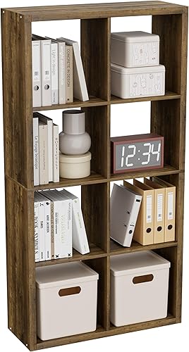 Estantería organizadora de almacenamiento en cubos, estante decorativo de 11 pulgadas con respaldo abierto con borde grueso, estantería de