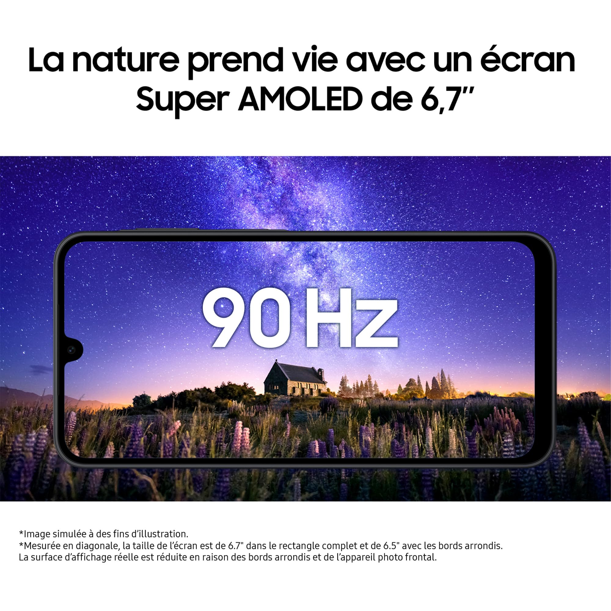 Samsung Galaxy A17 128 Go, Smartphone Android déverrouillé, écran 6,7", Batterie 5000 mAh, Noir, Version FR